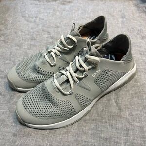OluKai Huia Women's Athletic Slip on Shoes in Pale Grey Size 10 Casual Walking